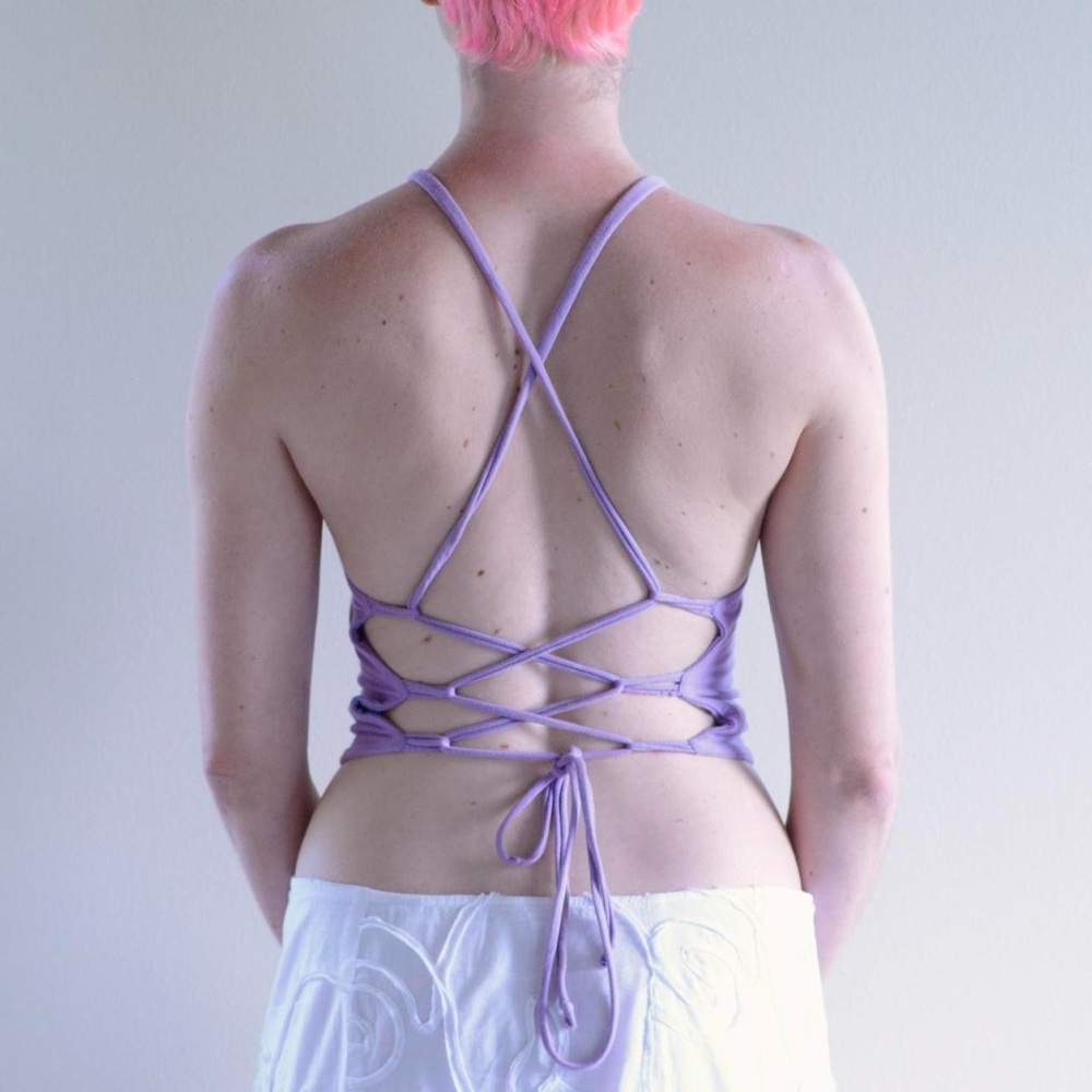 Harmonic Threads Lilia Lavender Crop Top XS
